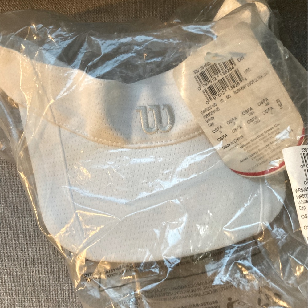 Wilson Rush Knit Ultralight Visor White NWT OSFA